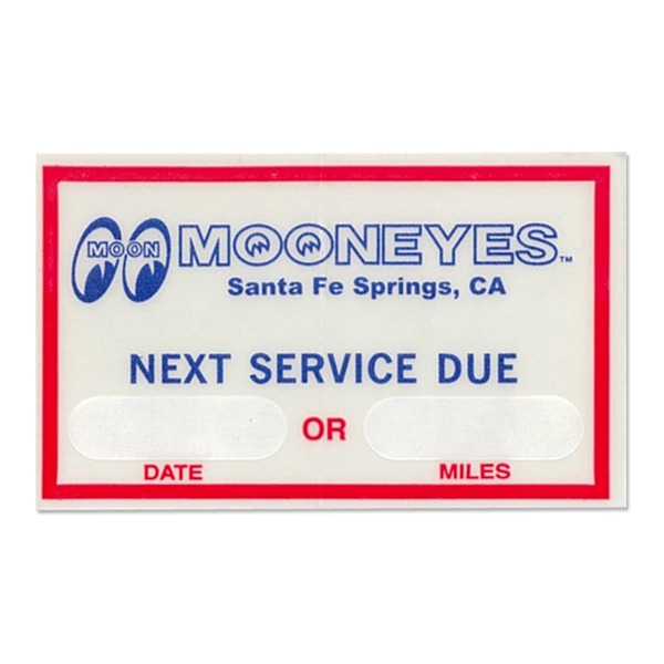 MOON Next Service Due Sticker [DM225]