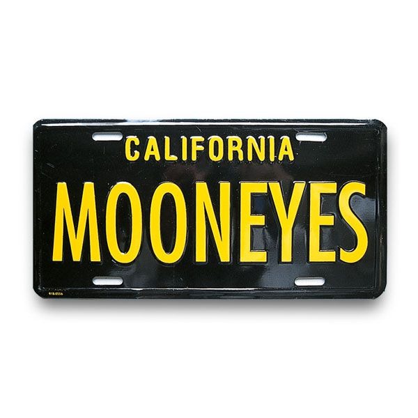 MOONEYES California Steel License Plates Black [MG081MBK]